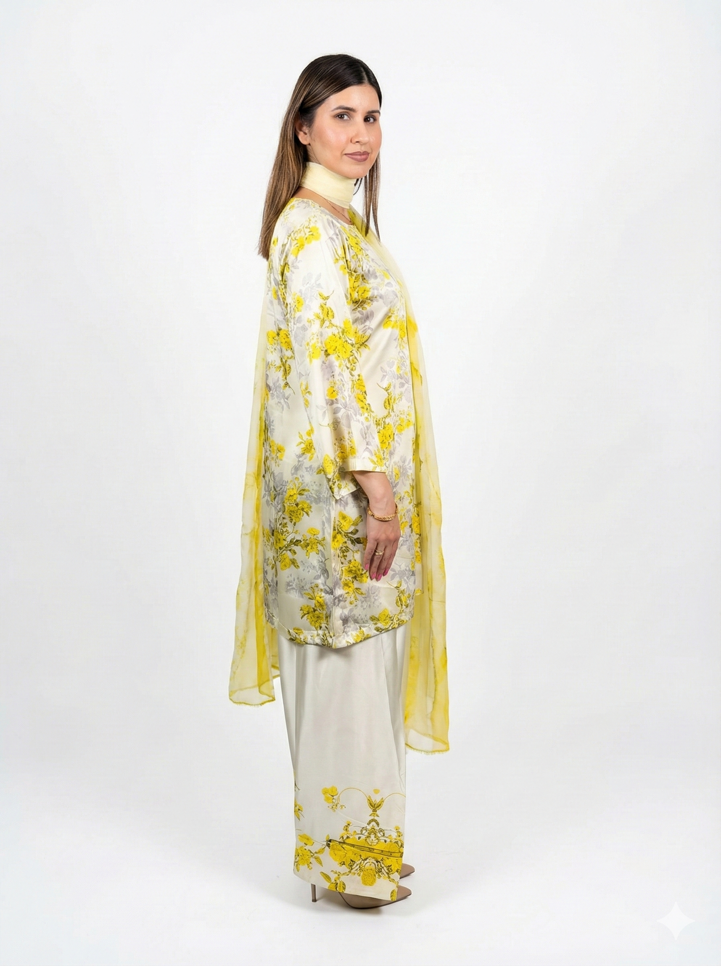 Beautiful Neon Pakistani Farshi Salwar Suit