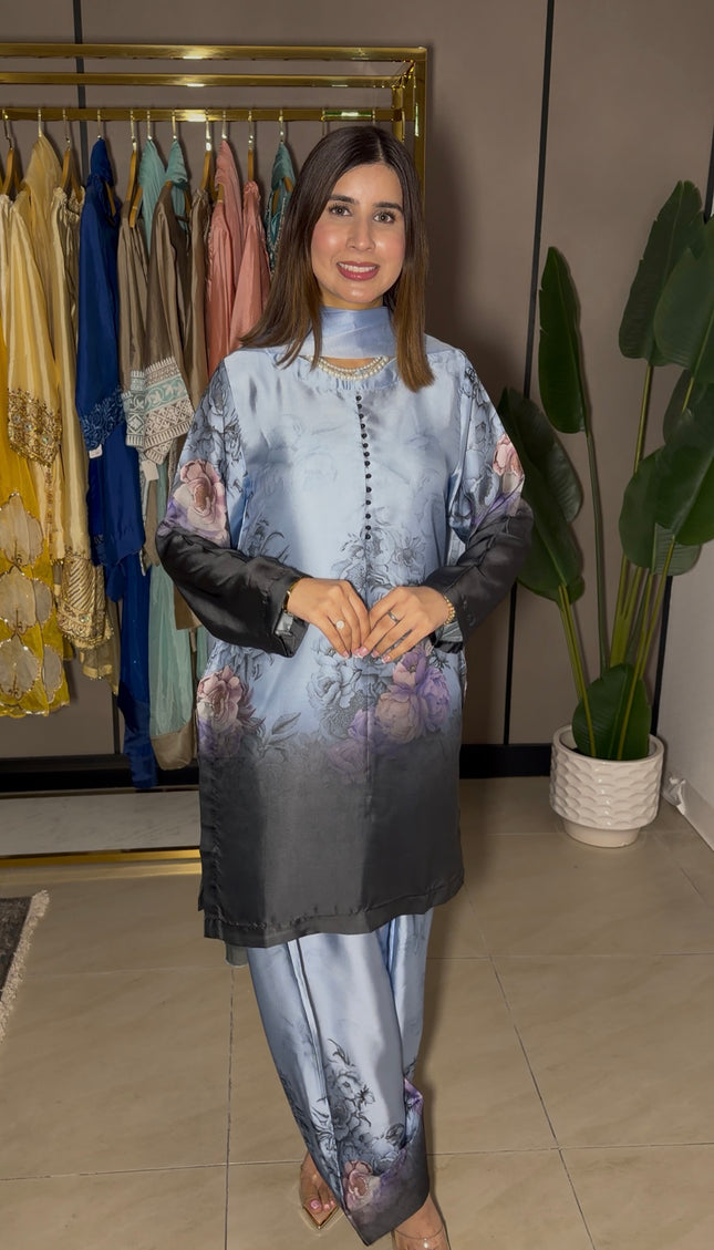 Blue ombre Farshi Suit