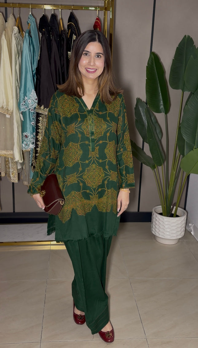 Green Kashmiri Co-Ord