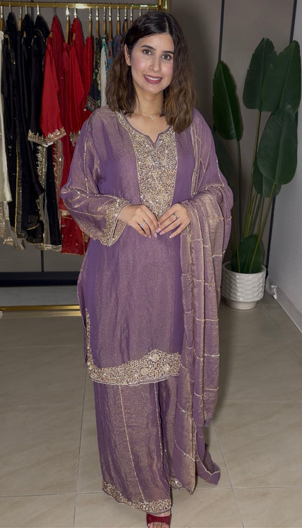 Purple Premium Hand work Suit