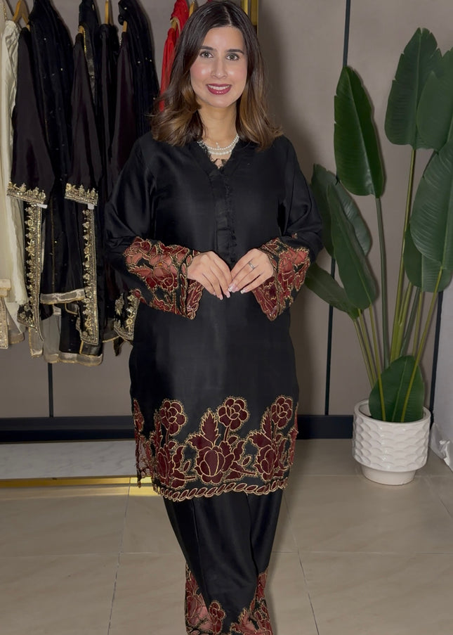 Black Pashmina Co-Ord