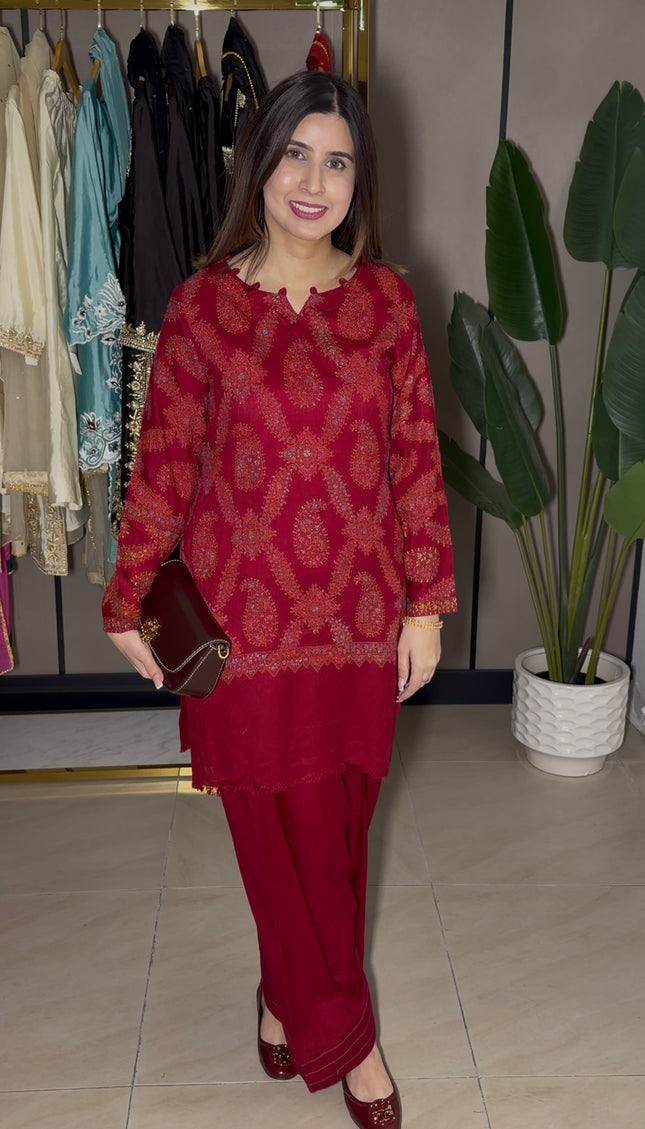 Red Kashmiri Co-Ord