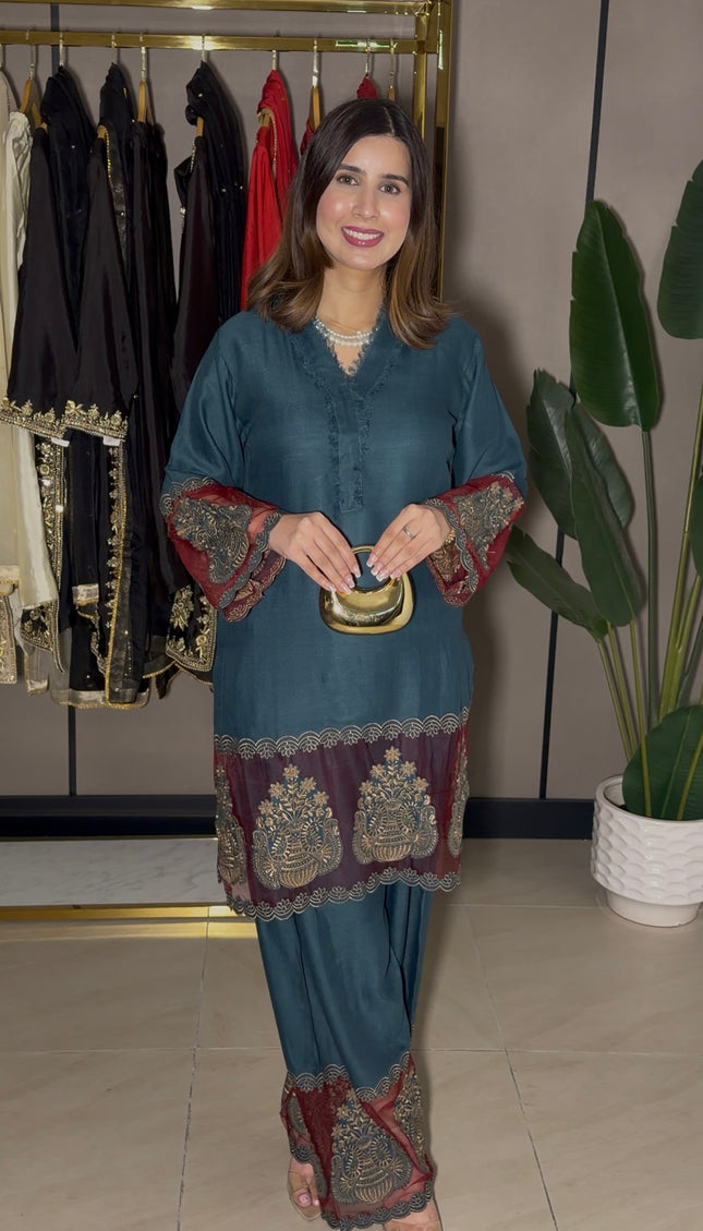 Peacock Pashmina Co-Ord