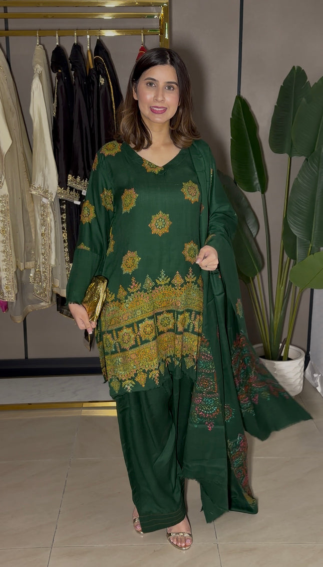 Green Pashmina with shawl