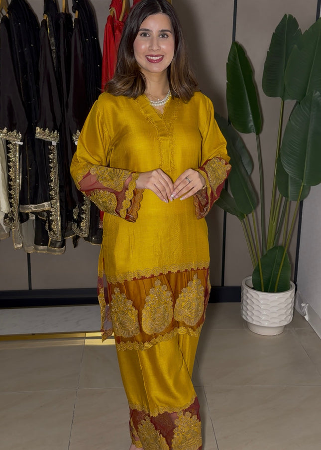 Mustard Pashmina Co-Ord