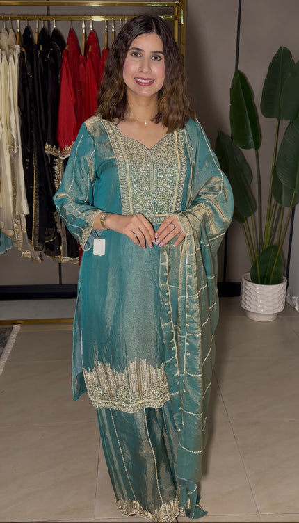 Green Premium Hand work Suit