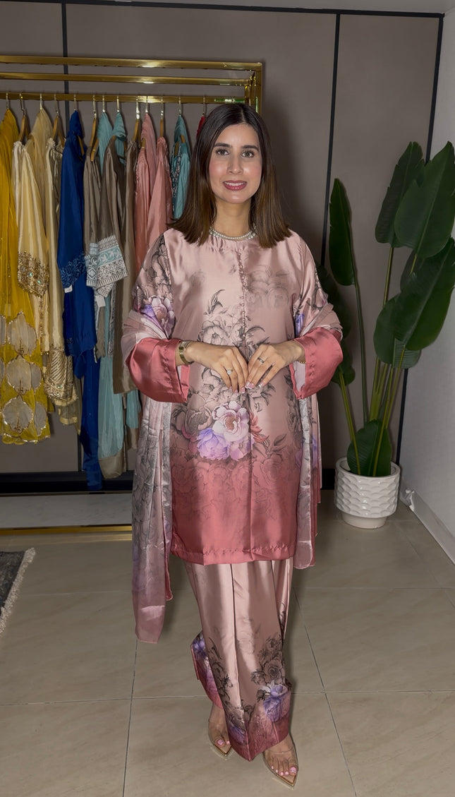 Rose Gold ombre Farshi Suit