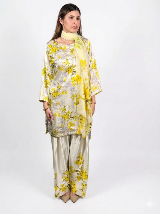 Beautiful Neon Pakistani Farshi Salwar Suit